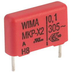 Wima MKX2AW31004B00MSSD 100nF 20% 305VAC MKP-X2 Series Suppression Capacitor