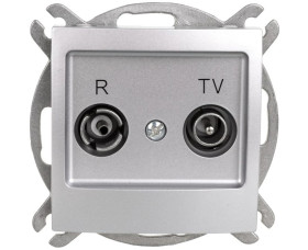 IMPRESJA Gniazdo antenowe RTV zakończeniowe 10dB srebrne GPA-10YPZ/m/18