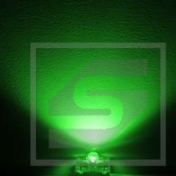 Dioda LED Super Flux 3mm zielona LUG106B3 Vf=3.2V 2200mcd 514nm RoHS