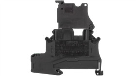 Złączka Szynowa Z Bezpiecznikiem 5X20 2-Przewodowa 4Mm2 Czarna Ut 4-Pe/Hesi...