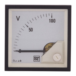 Woltomierz analogowy DC wycięcie: 45 x 45 mm Sifam Tinsley 0 → 100V dc