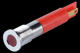 Q8F1CXXR24E Indicator LED, 24 V DC, 8 mm, FASTON, red/BrC