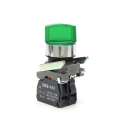 Przełącznik piórowy podświetlany XB4-BK123 (zielony) 2-pozycyjny