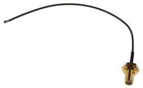 Kabel koncentryczny, RF, Czarny Gniazdo SMA Żeńskie U.FL 150mm, RS PRO Z zakończeniem