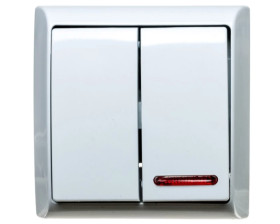 BIS Łącznik świecznikowy z podświetleniem biały ŁN-2BS/00