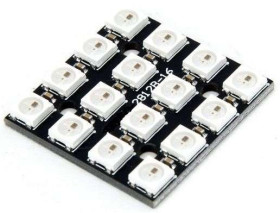 4x4 Bits Square RGB LED Matrix WS2812B - 5050 LEDs