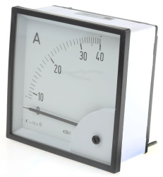 Amperomierz analogowy panelowy AC zakres 0/40A Direct Connected wysokość wycięcia: 92mm wartość 0/40A Direct Connected