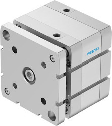 Siłownik kompaktowy skok: 15mm Festo Ø 100mm dwustronnego działania Action ADNGF-100-15-P-A