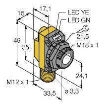 Przycisk refleksyjny, ultradźwękowy Turck 3073166 1 szt.