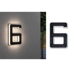 Paulmann 79847 Solar House Numbers 0.20W Warm White Black Solar-Powered