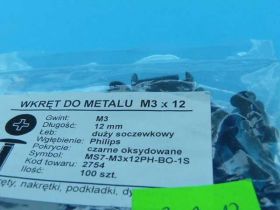 MS7 M3x12 PH-BO WKRĘT DO MET.DUŻY SOCZE
