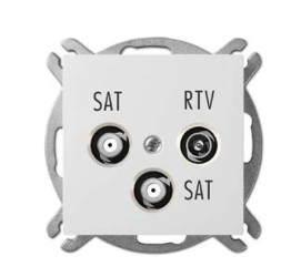 SANTRA Gniazdo antenowe RTV-2xSAT końcowe bez ramki podtynkowe IP20 carny 4160-19