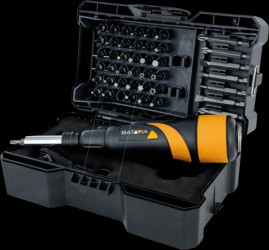 7064741 3.6 V cordless screwdriver, MaxxGrip, includes case and 44-piece