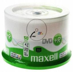 PŁYTA DVD+R 47 16 (50 sztuk) DO NADRUKU ATRAMENTOWEGO MAXELL / 275702.40.TW