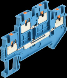 3208524 Double-deck terminal block, PTTB 1.5/S, blue
