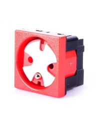 GNIAZDO 230V 45x45 CZERWONE DATA MOSAIC MEDIABOX D-LAN