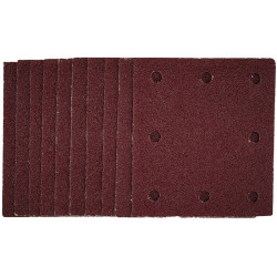 Draper 52388 1/4 Sanding Sheets with Hook and Loop, 115 x 105mm, 40 Grit 10Pc