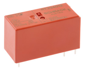 Przekaźnik mocy 12V dc SPST TE Connectivity, montaż PCB 360Ω Otwór przezierny