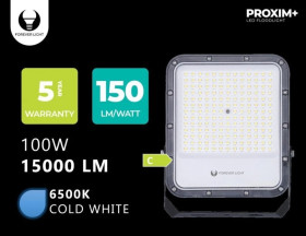 Naświetlacz LED PROXIM+ 100W 6500K 15000lm 230V IP65 Forever Light 150lm/W 5 LAT GWARANCJI