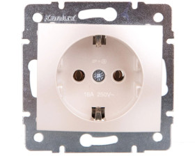 DOMO Gniazdo pojedyncze Schuko śrubowe 16A 250V perłowy biały 011220130 24967