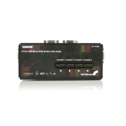 Przełącznik KVM 3.5 mm Stereo SV411KUSB, 4-portowy USB 1 1, StarTech.com VGA
