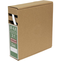 Quadrios 25CA487 Heatshrink adhesive White 3:1 shrinkage 5m Heat Shrink Tube
