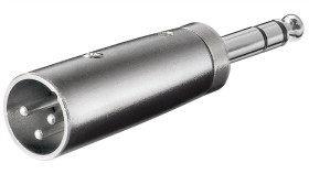 Adapter Xlr, Wtyk Jack Aux Stereo 6,35 Mm Na Wtyk Xlr