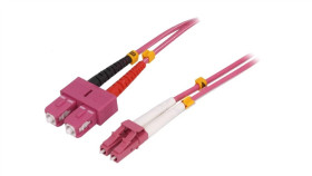 Fp4ls10 Patch Cord Światłowodowy O Długości 10M, Om4, Lc/Upc, Sc/Upc, 50/125Μm