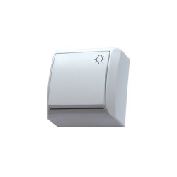 Przycisk światło n/t IP20 ŁN-5B/00 biały BIS Ospel