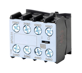 Blok styków pomocniczych WEG 4 1NC + 3NO BFC0 Śruba montaż czołowy