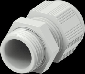 Cable gland, PG11, Clamping range 3 to 7 mm, IP68, light gray, 1SNG601193R0000