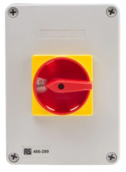 Przełącznik izolacyjny bez bezpiecznika 3-biegunowy 80 A 30 kW 3-fazowy IP65