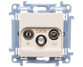 Simon 10 Gniazdo antenowe RTV-DATA kremowy CAD.01/41