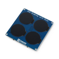 Moduł 4 okrągłych wyświetlaczy IPS TFT 1,28'' 240x240px - Raspberry Pi Pico W, RTC, BME280 - SB Components SKU30286