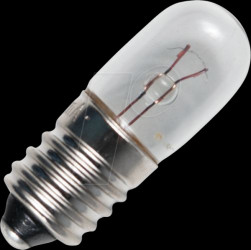 102825600 E10 T10x28, 6.5 V, 307 mA, 2 W, C2R, 2K hrs, clear