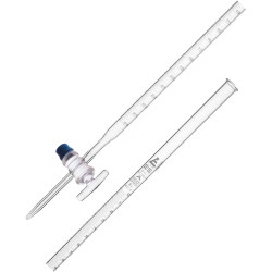 LabGlass Burettes Glass Key Single Bore 25ml Class-A White Graduation