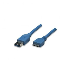 Kabel USB A-Microb M/M 2,0M USB3.0 Super-Speed Niebieski ICOC MUSB3-A-020