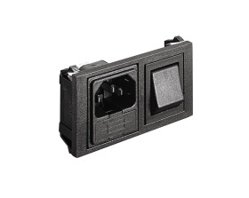 Złącze IEC, na Zatrzask Męski 10A Proste Bulgin