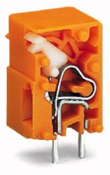 Złączka przepustowa do płytek drukowanych pomarańczowa raster 10,16mm 741-913 /100szt./