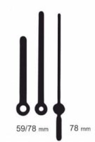 UM213.13C Komplet wskazówek H:59; M:78; S:78 czarne