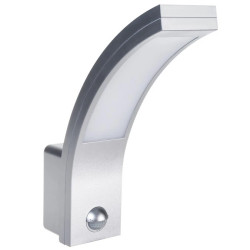 Lampa LED z czujnikiem ruchu Maclean, czujnik ruchu PIR, kolor srebrny, 10W, IP54, 750lm, barwa neutralna biała (4000K) MCE244 S