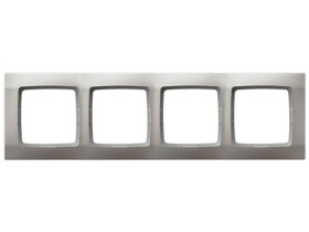KARO Ramka 4 poczwórna srebrny perłowy R-4S/43 OSPEL
