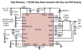 20V 20A Monolithic Buck Converter with Ultralow DCR Sensing