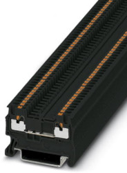 Through terminal block, push-in connection, 0.14-1.5 mm², 2 pole, 17.5 A, 6 kV, black, 3208128