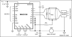 High CMRR RS-485 Transceiver with ±60V Isolation