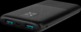 FIXZEN-10-BK Power bank, 10,000 mAh, 20 W, 1x USB-C, 2x USB-A, PD, black