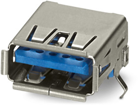 USB-A socket, 9 pole, USB 3.0, solder connection, 1332637