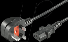 Cold appliance connection cable, 5 m, UK plug