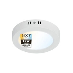Plafon LED 12W, 1050 lm, 3CCT, IP20, okrągły, biały, MILENA HOROZ