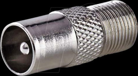 CSGB41954ME Satellite and aerial adapter, IEC (coax) connector &gt; F socket